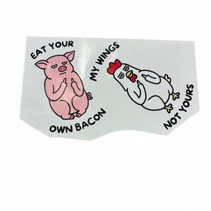 Funny Pig and Chicken Sticker